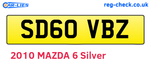 SD60VBZ are the vehicle registration plates.