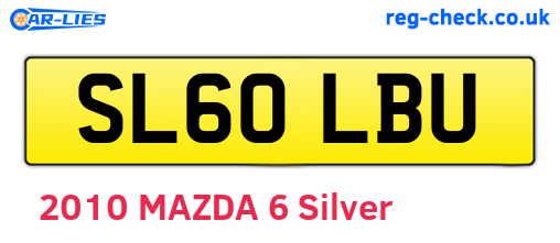 SL60LBU are the vehicle registration plates.