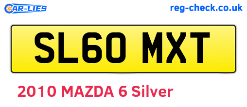 SL60MXT are the vehicle registration plates.
