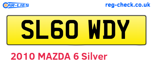 SL60WDY are the vehicle registration plates.