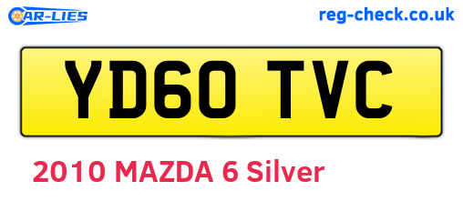 YD60TVC are the vehicle registration plates.