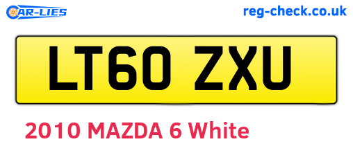 LT60ZXU are the vehicle registration plates.