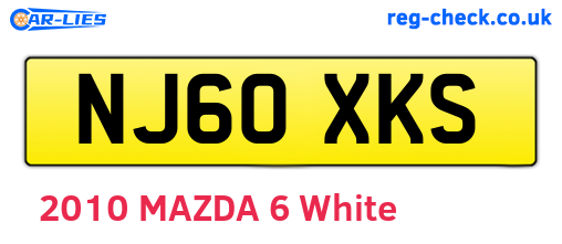 NJ60XKS are the vehicle registration plates.