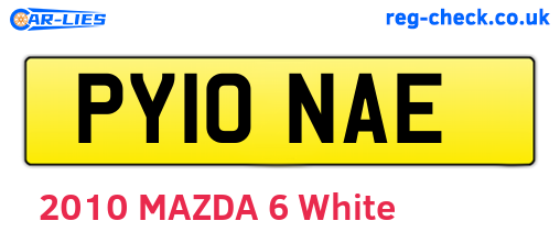PY10NAE are the vehicle registration plates.
