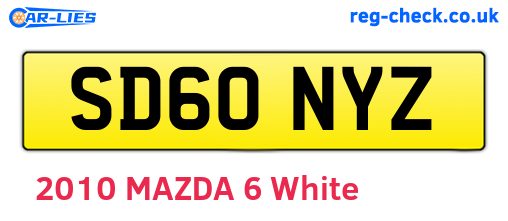 SD60NYZ are the vehicle registration plates.