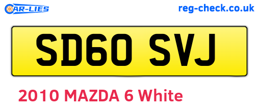 SD60SVJ are the vehicle registration plates.