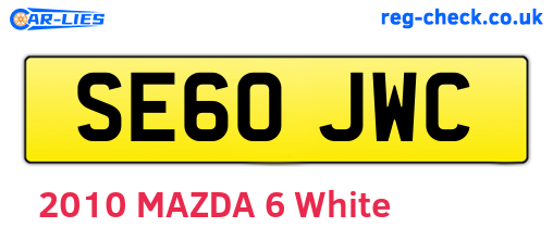 SE60JWC are the vehicle registration plates.