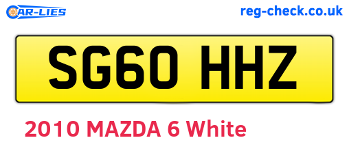 SG60HHZ are the vehicle registration plates.