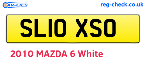 SL10XSO are the vehicle registration plates.