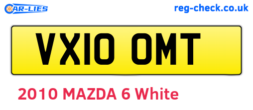 VX10OMT are the vehicle registration plates.