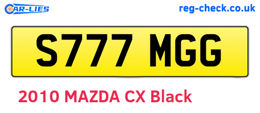 S777MGG are the vehicle registration plates.