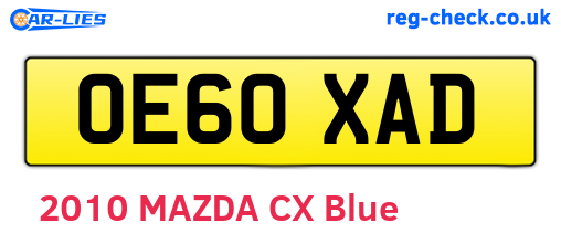 OE60XAD are the vehicle registration plates.