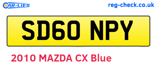 SD60NPY are the vehicle registration plates.