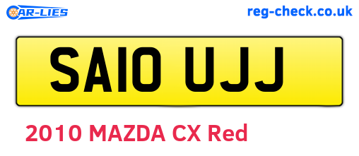 SA10UJJ are the vehicle registration plates.