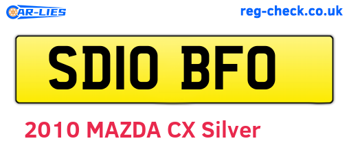 SD10BFO are the vehicle registration plates.