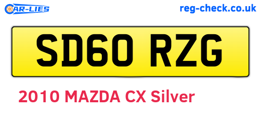 SD60RZG are the vehicle registration plates.
