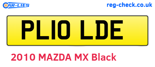 PL10LDE are the vehicle registration plates.