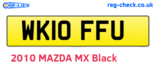 WK10FFU are the vehicle registration plates.