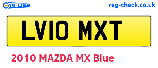 LV10MXT are the vehicle registration plates.