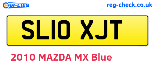 SL10XJT are the vehicle registration plates.