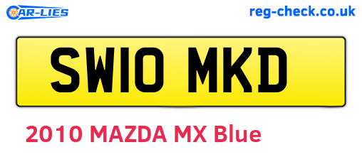SW10MKD are the vehicle registration plates.