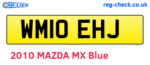 WM10EHJ are the vehicle registration plates.