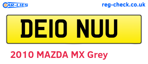 DE10NUU are the vehicle registration plates.