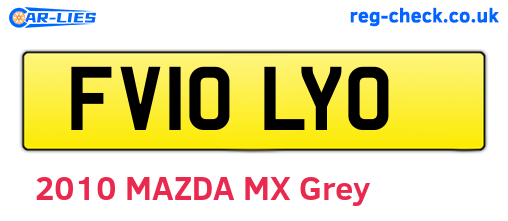 FV10LYO are the vehicle registration plates.