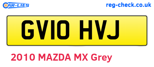 GV10HVJ are the vehicle registration plates.