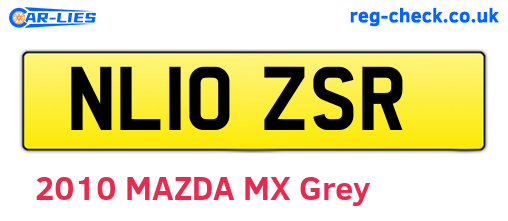 NL10ZSR are the vehicle registration plates.
