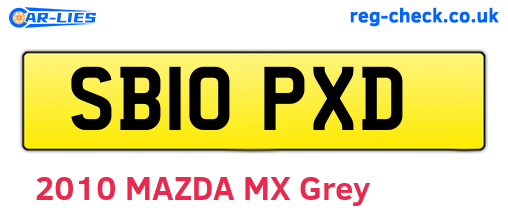 SB10PXD are the vehicle registration plates.