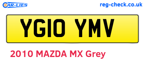 YG10YMV are the vehicle registration plates.