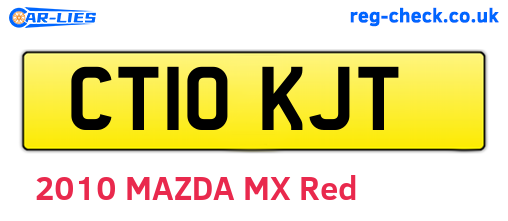CT10KJT are the vehicle registration plates.