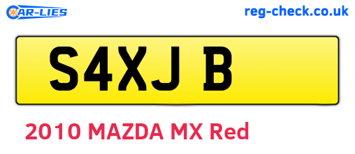 S4XJB are the vehicle registration plates.