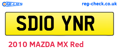SD10YNR are the vehicle registration plates.