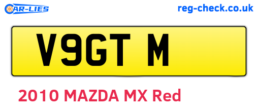 V9GTM are the vehicle registration plates.