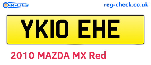 YK10EHE are the vehicle registration plates.