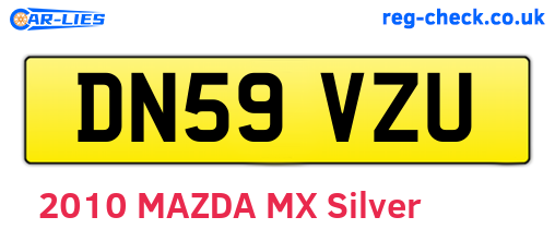 DN59VZU are the vehicle registration plates.