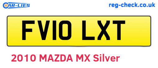 FV10LXT are the vehicle registration plates.