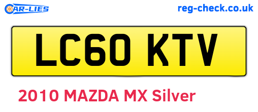 LC60KTV are the vehicle registration plates.