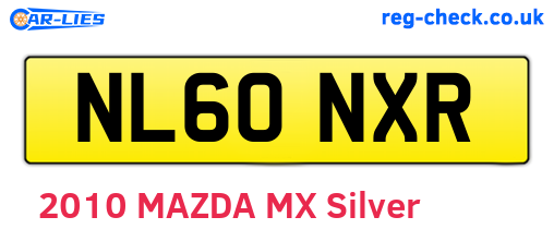 NL60NXR are the vehicle registration plates.