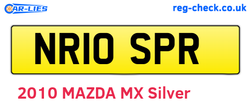 NR10SPR are the vehicle registration plates.