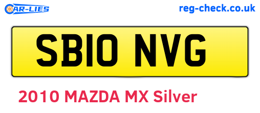 SB10NVG are the vehicle registration plates.