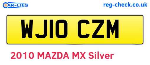 WJ10CZM are the vehicle registration plates.
