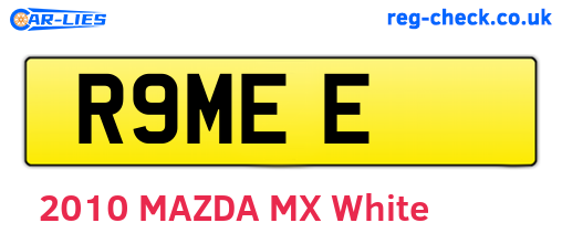 R9MEE are the vehicle registration plates.