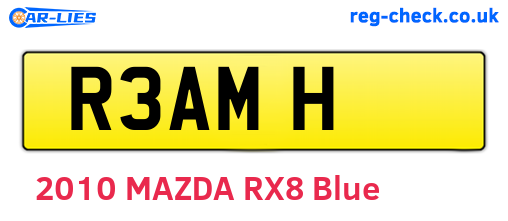 R3AMH are the vehicle registration plates.