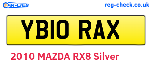 YB10RAX are the vehicle registration plates.