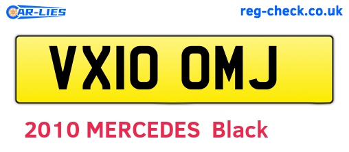 VX10OMJ are the vehicle registration plates.