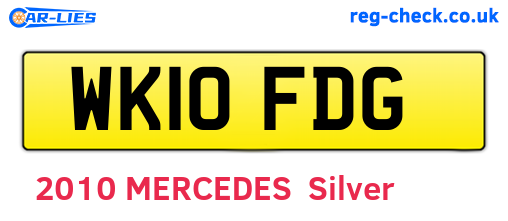 WK10FDG are the vehicle registration plates.