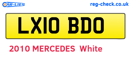 LX10BDO are the vehicle registration plates.